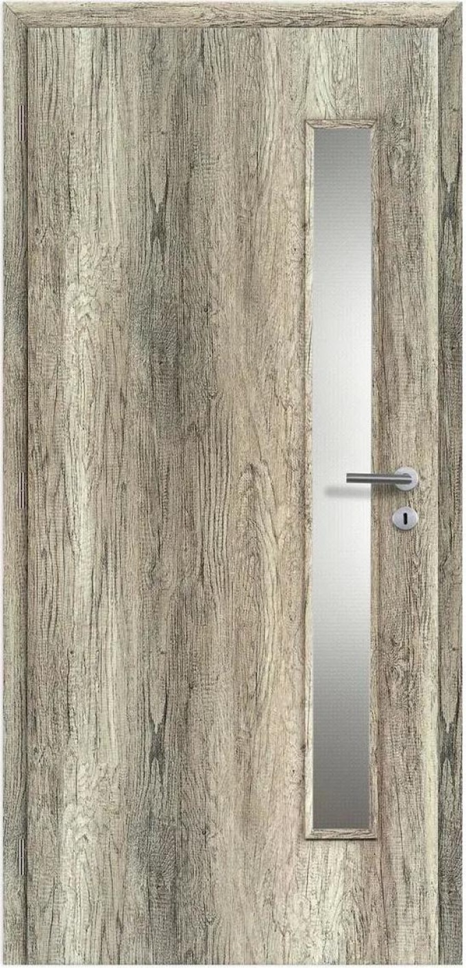 Doornite Interiérové dveře Verto, 70 L, 746 × 1983 mm, fólie, levé, dub Grand, prosklené