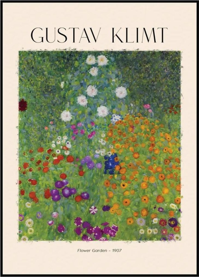 Gustav Klimt - Květinová zahrada 30 x 40 cm