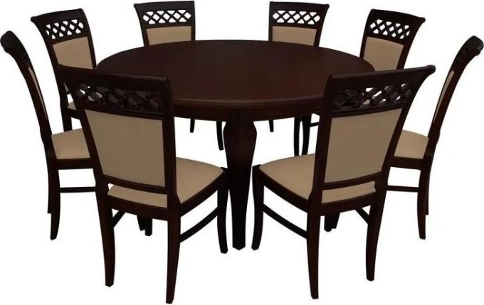 Jídelní set pro 8 osob - RK032, Barva dřeva: wenge, Potah: Casablanca 2304