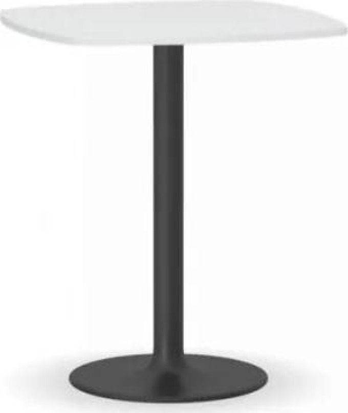 Konferenční stolek FILIP II, 660x660 mm, černá podnož, deska bílá
