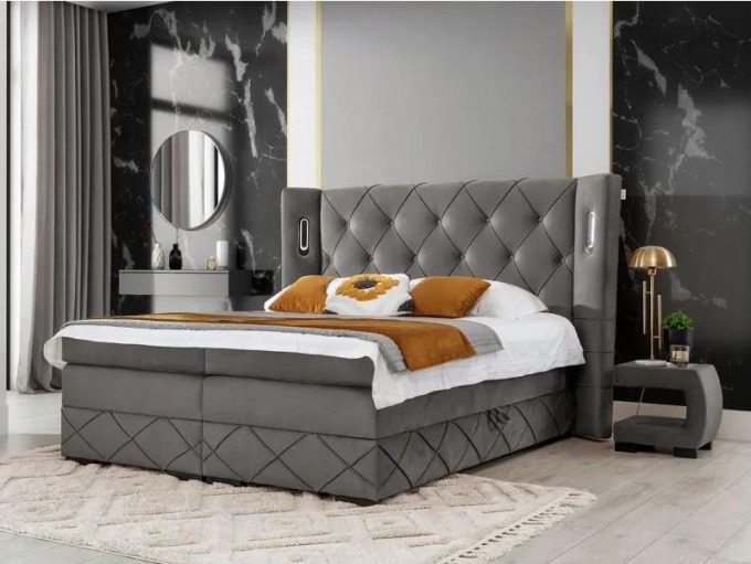 Kontinentální postel Banjul Lux, Rozměr postele: 120x200, Barva:: Kameleon 92