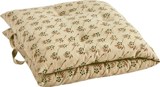 MADAM STOLTZ Bavlněná matrace Ecru/Sienna/Green 60x100 cm, béžová barva, textil