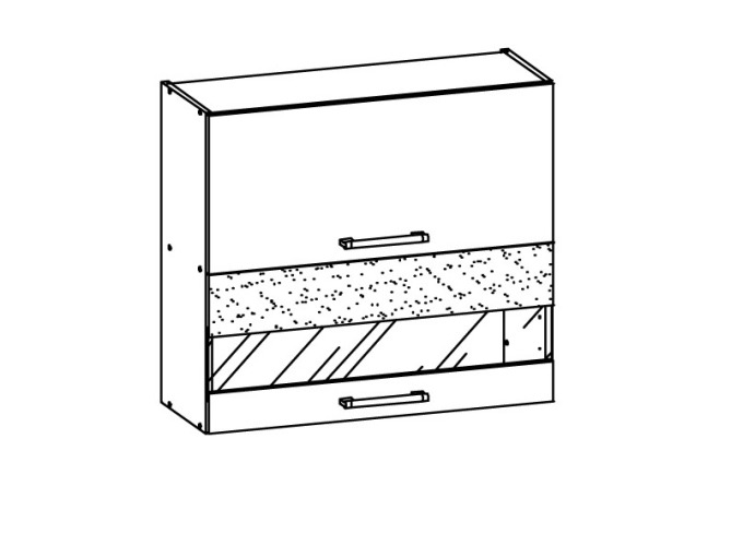 RUTHIN, horní vitrína G80W, buk