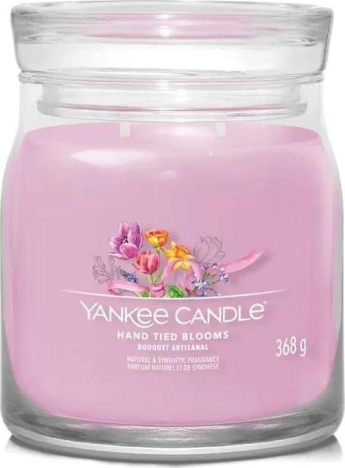 Yankee Candle vonná svíčka Signature ve skle střední Hand Tied Blooms 368g