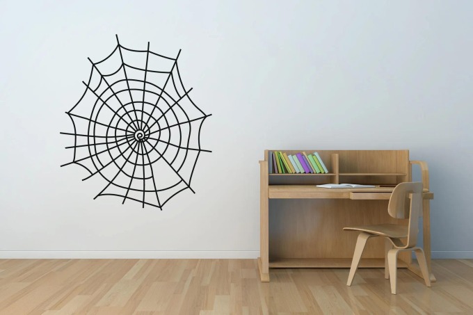 Lepy.cz Samolepka na zeď Pavučina Velikost (šířka x výška): 30x35cm, Barevná varianta: Světle oranžová