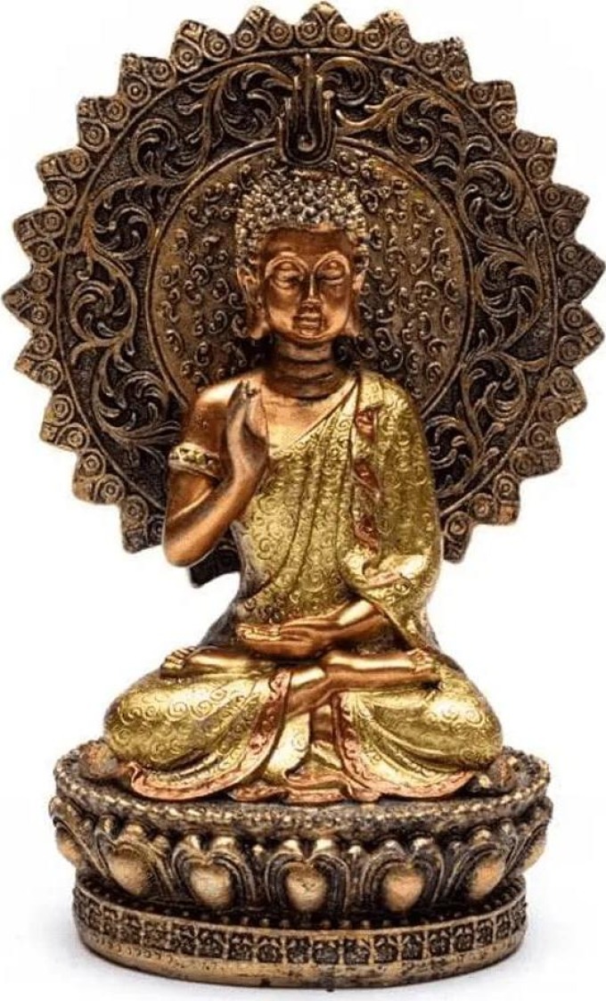 Milujeme Kameny Buddha ujištění s aurou a trůnem - soška Feng Shui