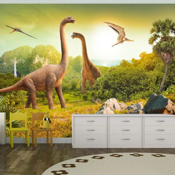Samolepící fototapeta - Dinosauři pro děti 98x70