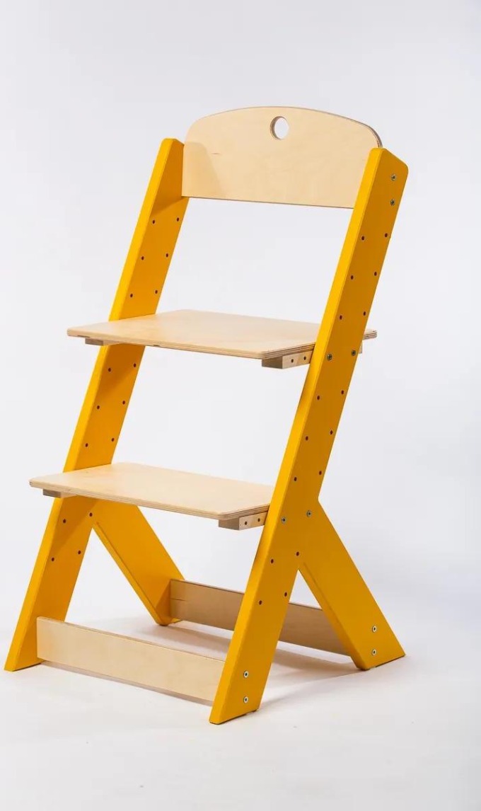 Lucas Wood Style rostoucí židle OMEGA žlutá/přírodní