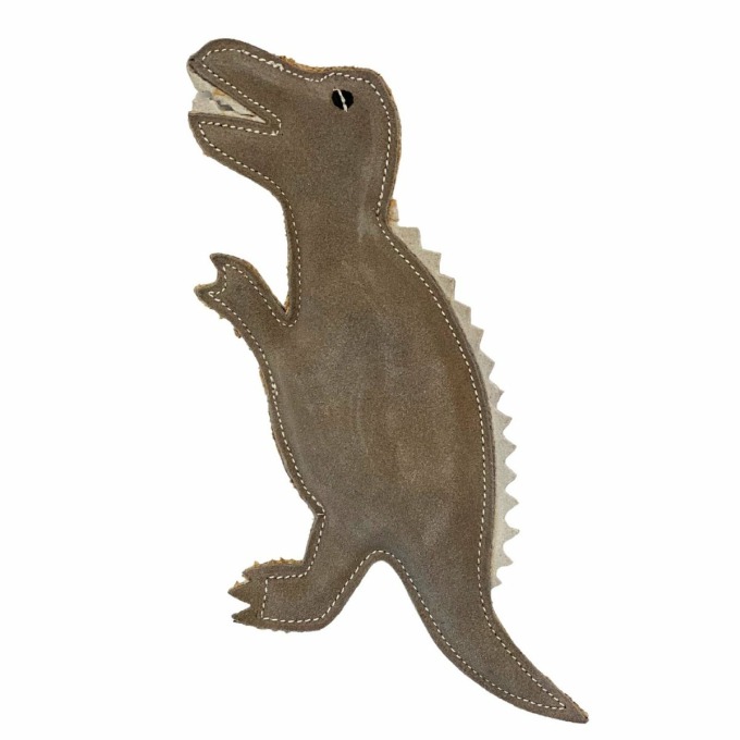 PafDog Dinosaurus Gerry hračka pro psy z kůže a juty, 30 cm