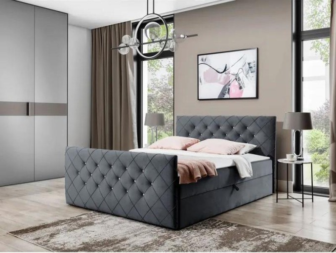 Kontinentální postel Dotan, Rozměr postele: 160x200, Barva:: Amor Velvet 4321