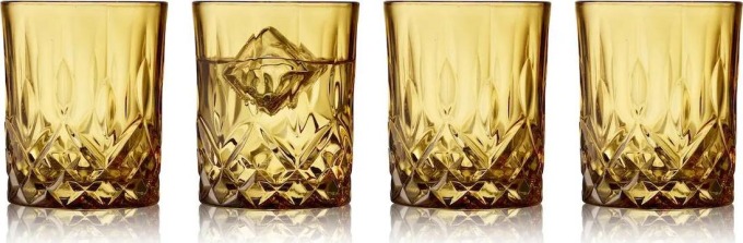 Lyngby Glas Sada sklenic na whisky Sorrento 32 cl (4 ks) Amber