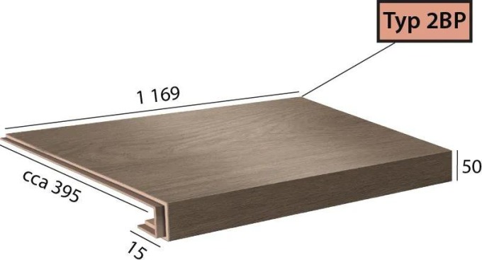 Vinylové schody Objectline Step 2BP - 9872 Dub Toledo