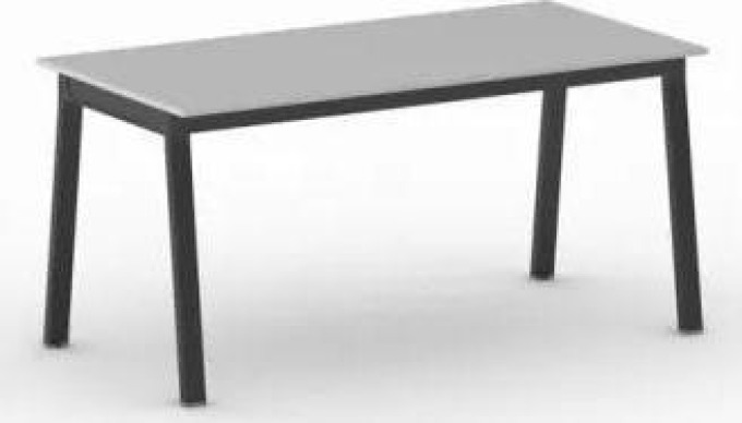 Kancelářský pracovní stůl PRIMO BASIC, černá podnož, 1600 x 800 mm, šedá