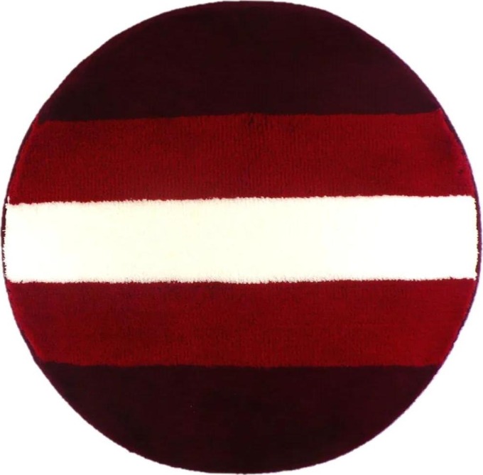 ROUTNER Koupelnová předložka BARLETTA Bordo - Bordo / Kruh Ø 90 cm