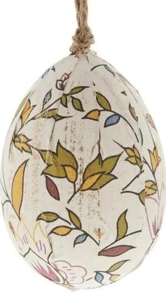 Ručně malované velikonoční ozdoby's květinovým motivem Essilia, 3 ks