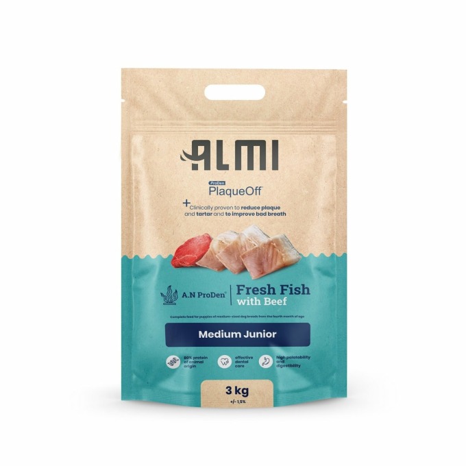 ALMI Medium Junior Granule s mořskou řasou, 3 kg