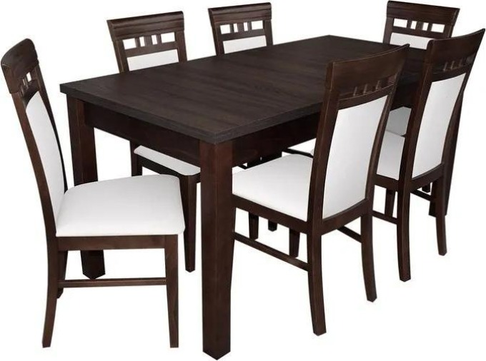 Jídelní set pro 6 osob - RK016, Barva dřeva: wenge, Potah: Casablanca 2304