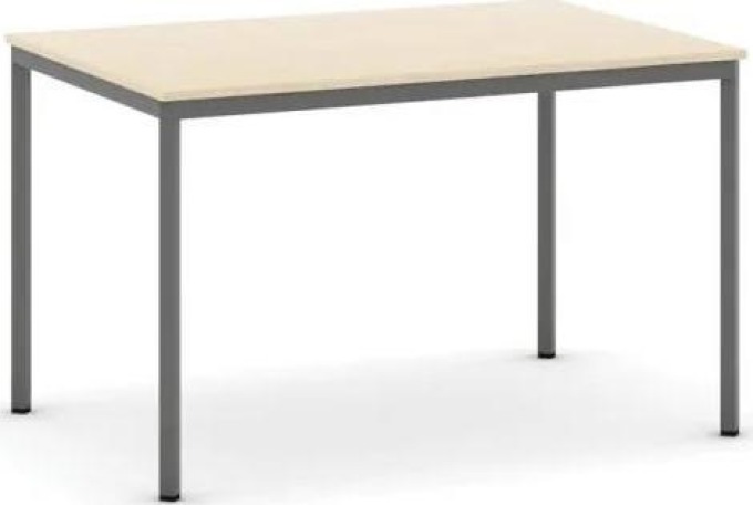 Jídelní stůl, 1200 x 800 mm, deska bříza, podnož tm. šedá