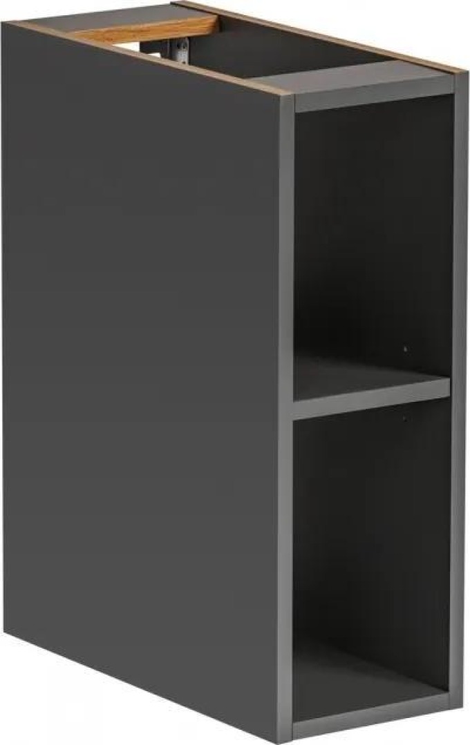 Otevřená skříňka 20cm v moderním šedém dřevěném designu kolekce Monako Grey