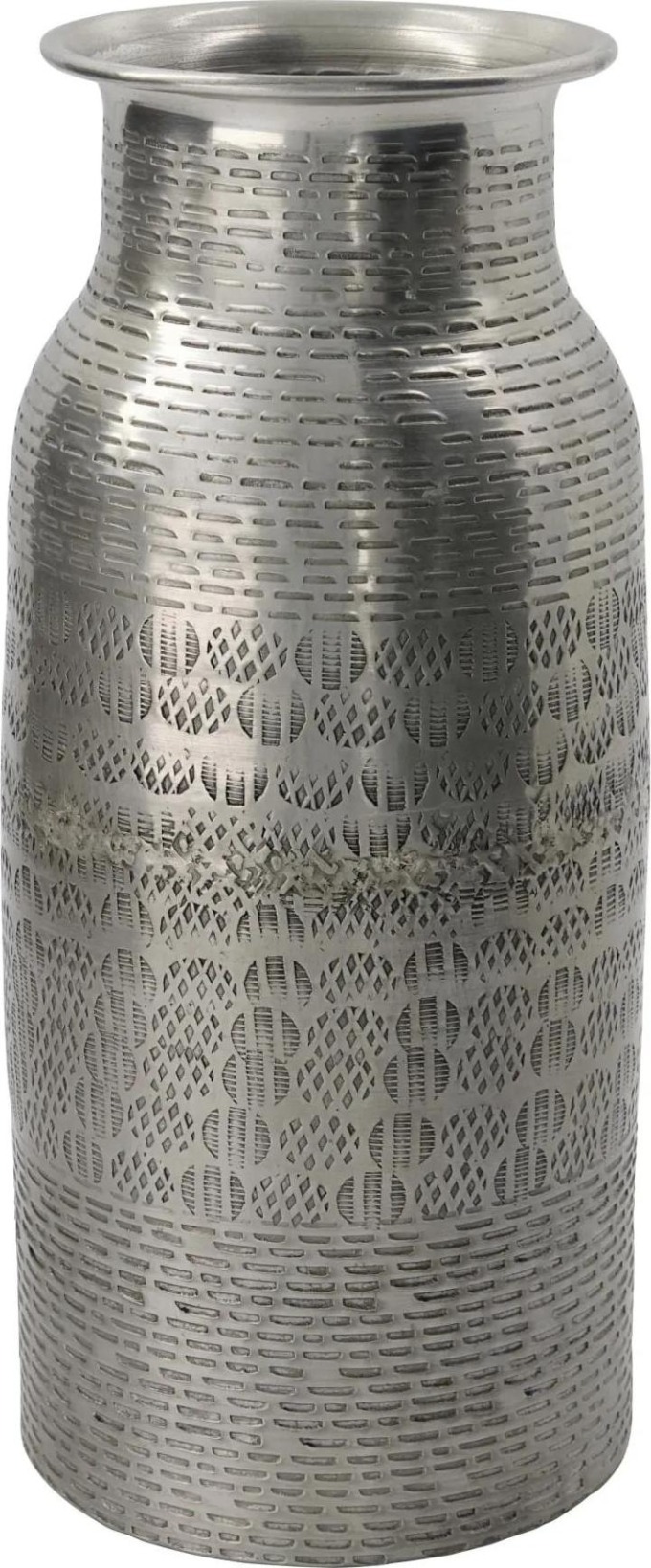 House Doctor Hliníková váza Fenja Antique Silver 26 cm, stříbrná barva, kov