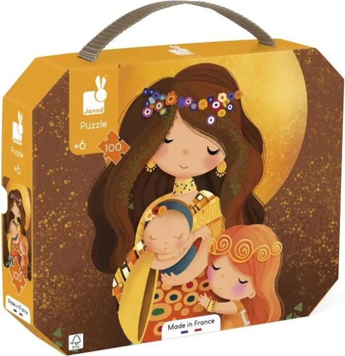 Janod Umělecké puzzle pro děti v kufříku Klimt 100 ks