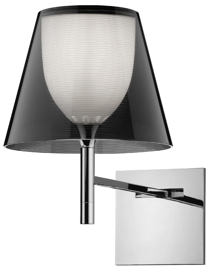 Flos F6307030 KTribe W, designové nástěnné lampa se stmívačem, 1x70W E27, kouřová, výška 35cm