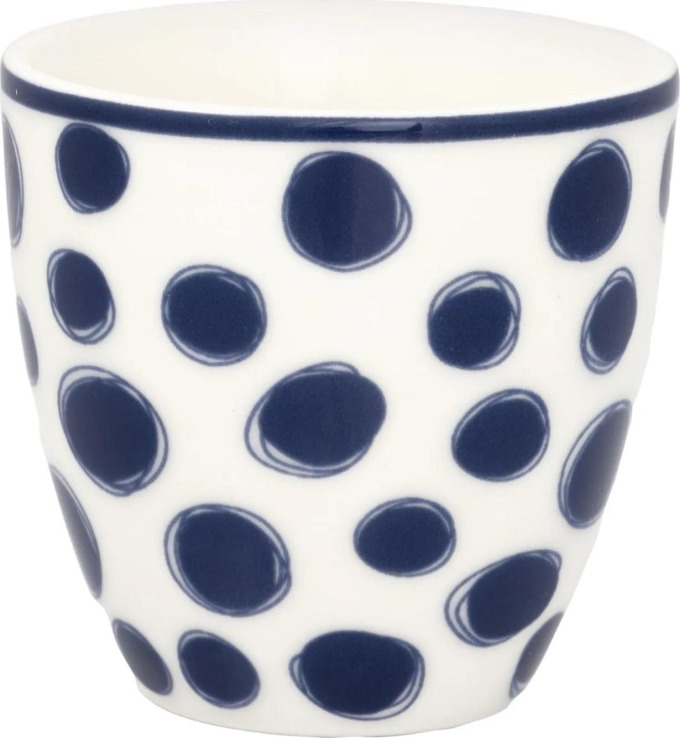 GREEN GATE Mini Latte cup Tippa Blue 130 ml, modrá barva, porcelán