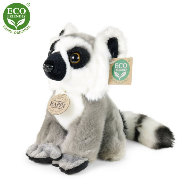 Rappa Plyšový lemur sedící, 18 cm ECO-FRIENDLY