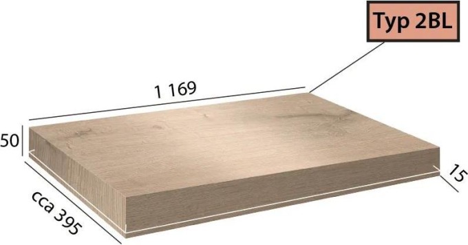 Vinylové schody Ecoline Step 2BL - 9520 Dub krémový