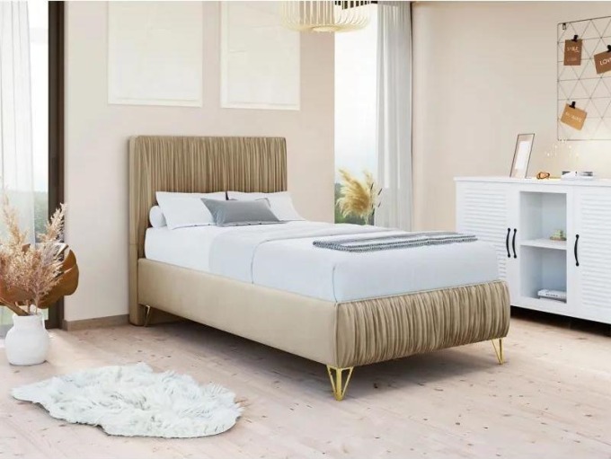 Jednolůžková postel Kottos I, Potah: Amor Velvet 4304, Rozměr postele: 90x200
