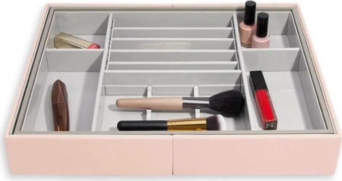 Stackers, Kosmetický organizér do šuplíku Blush Makeup In-Drawer Organiser | růžová 74544