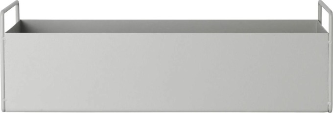 ferm LIVING Designový truhlík Plant Box Light Grey, šedá barva, kov