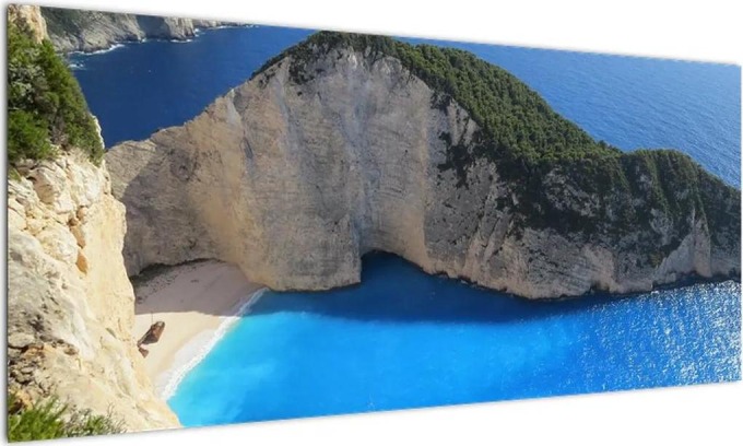Obraz mořské zátoky - Zakynthos (100x40cm)