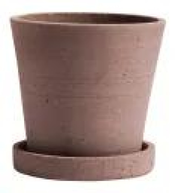 Květináč Flowerpot s podmiskou Terracotta S HAY