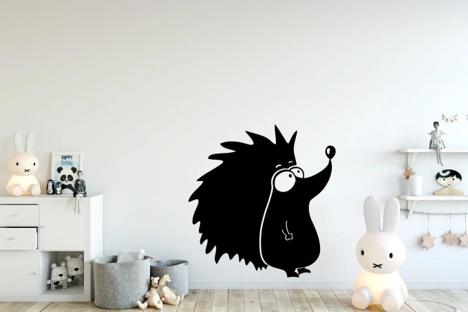 Lepy.cz Samolepka na zeď Ježek Velikost (šířka x výška): 29x30cm, Barevná varianta: Světle zelená