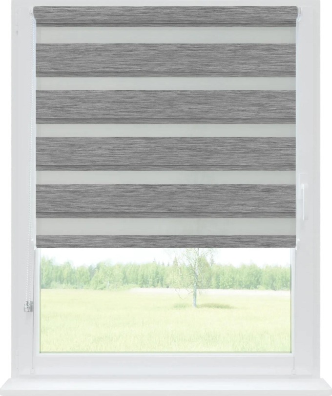 Dekodum Zatemňovací roleta den a noc Stříbrná 76x220 cm