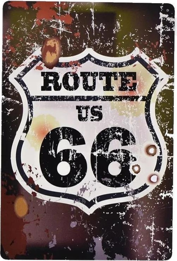 Kovová cedule Route 66 2