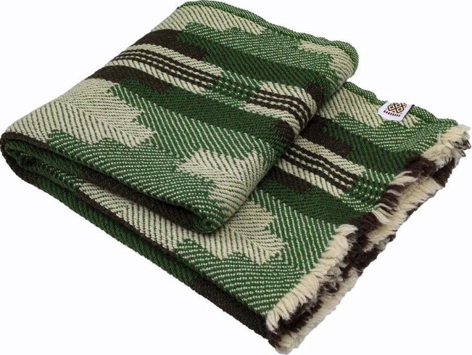 Vlněná deka Abata - zelená