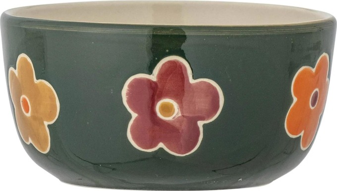 Bloomingville Keramická miska Addy Green 360 ml, zelená barva, keramika