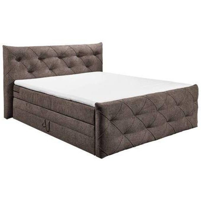 Boxspring Postel Tarragona Hnědá 180x200 Cm