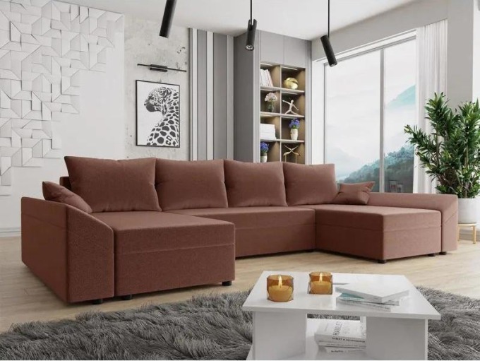 Moderní rohová pohovka Peltata U Lux, Barva: Kronos 29
