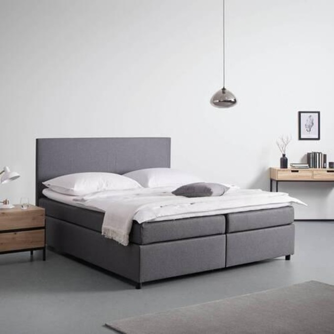 Boxspring Postel Melia, 180x200, Šedá