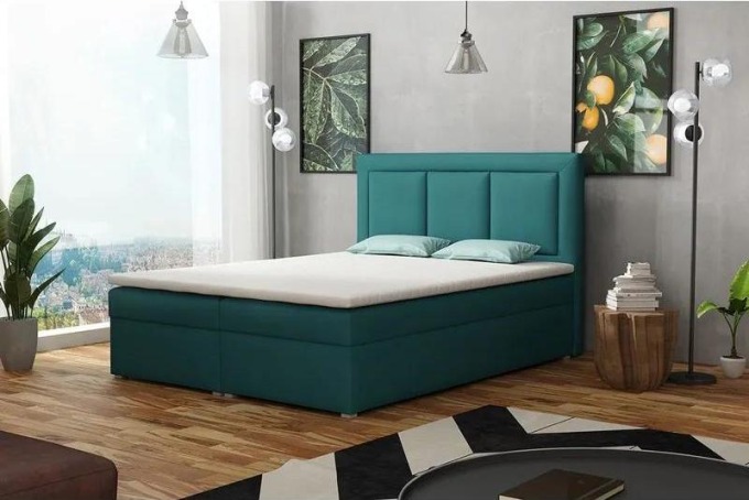 Kontinentální postel Koay Box, Rozměr postele: 140x200, Potah: Victoria 14 863