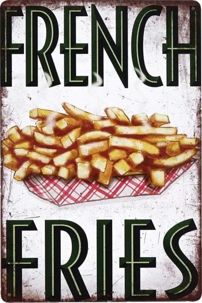 Kovová cedule French fries 2