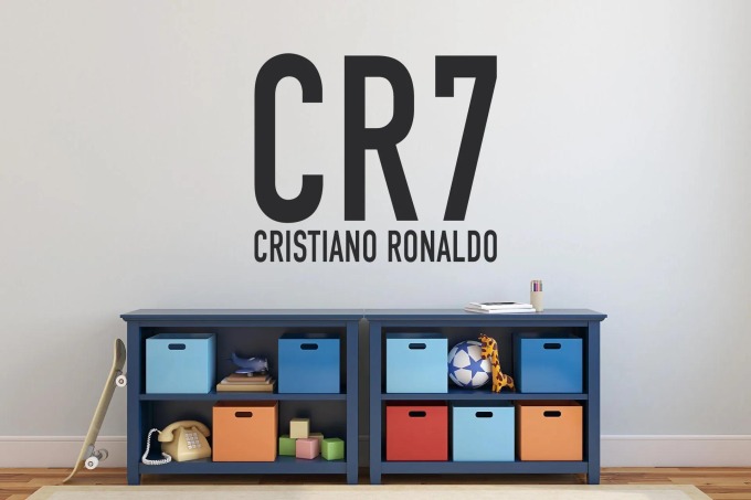 Lepy.cz Samolepka na zeď Ronaldo - CR7 Velikost (šířka x výška): 60x51cm, Barevná varianta: Světle hnědá