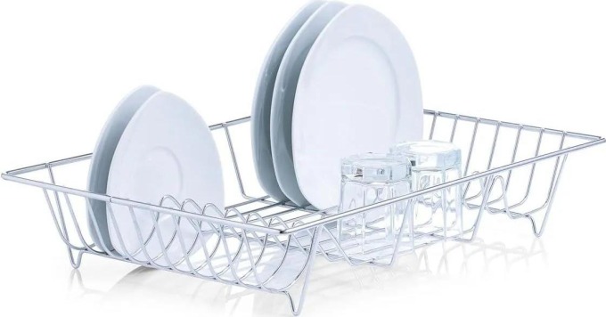 Zeller Present Nerezový odkapávač na nádobí, ke dřezu, bez tácu, na 18 talířů