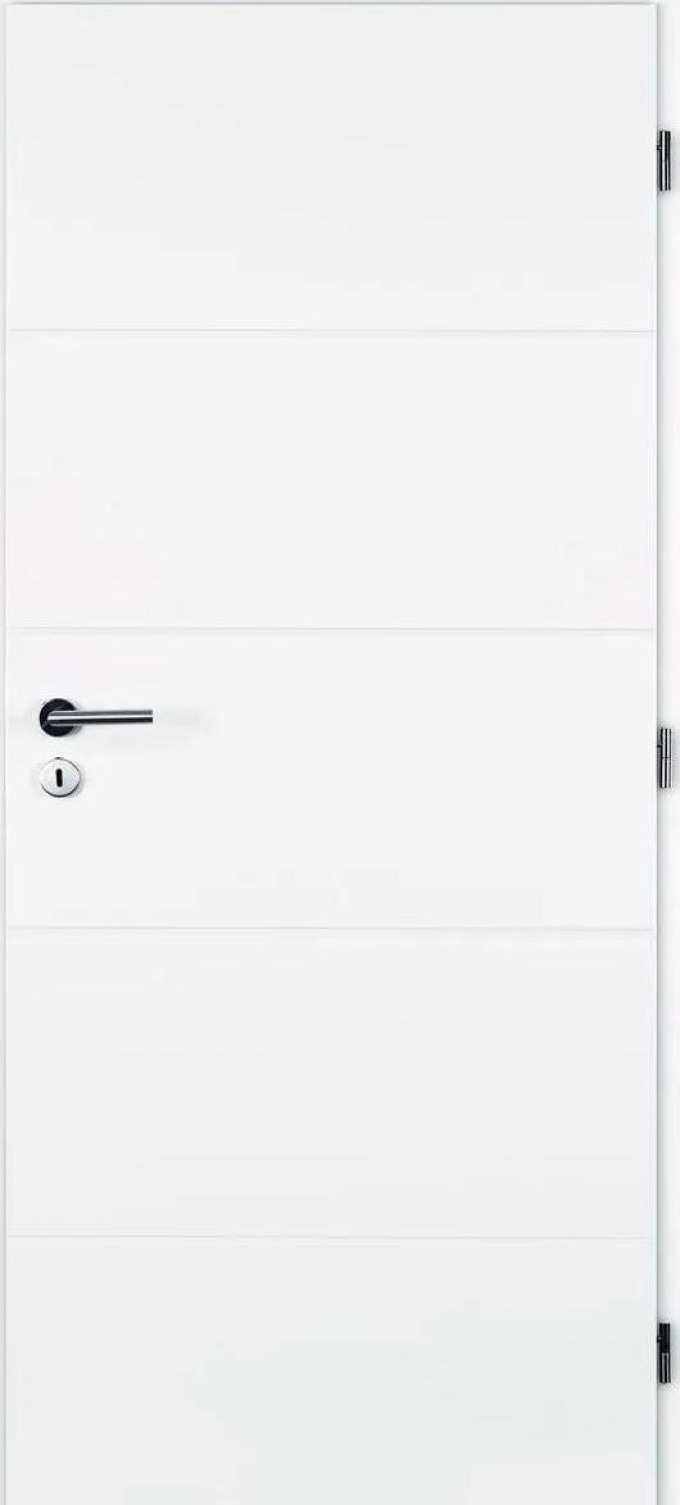 Doornite Quatro Interiérové dveře 60 P, 646 × 1983 mm, lakované, pravé, bílé, plné