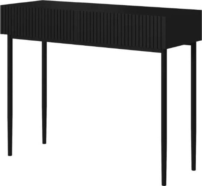 Moderní Toaletní stolek Nicole - Černý mat / černé nohy