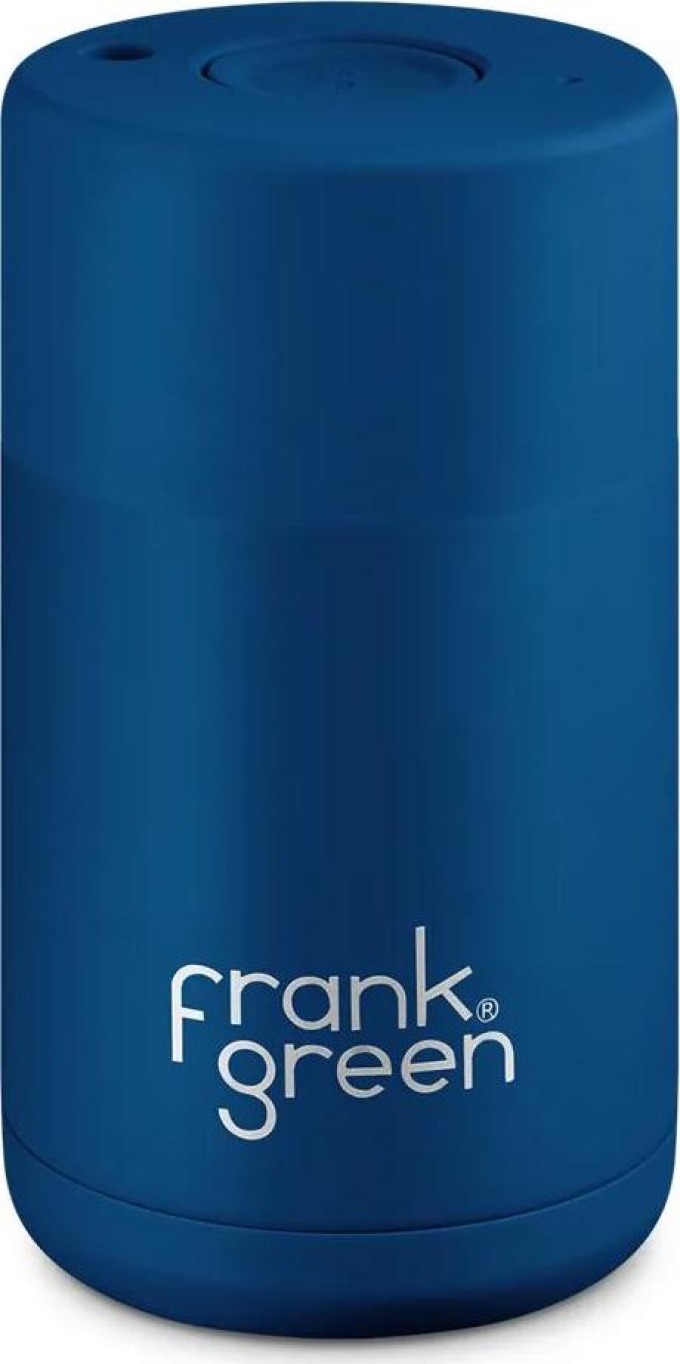 Stylový nerezák Frank Green Ceramic 295 ml v barvě deep ocean s patentním víčkem