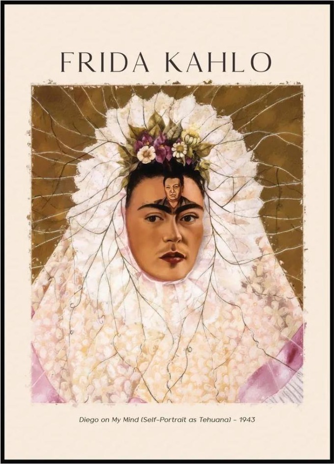 Frida Kahlo - Diego v mé mysli 40 x 50 cm